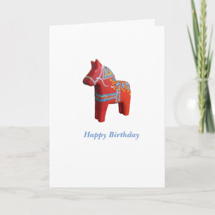 Carte d'anniversaire Dala Horse
