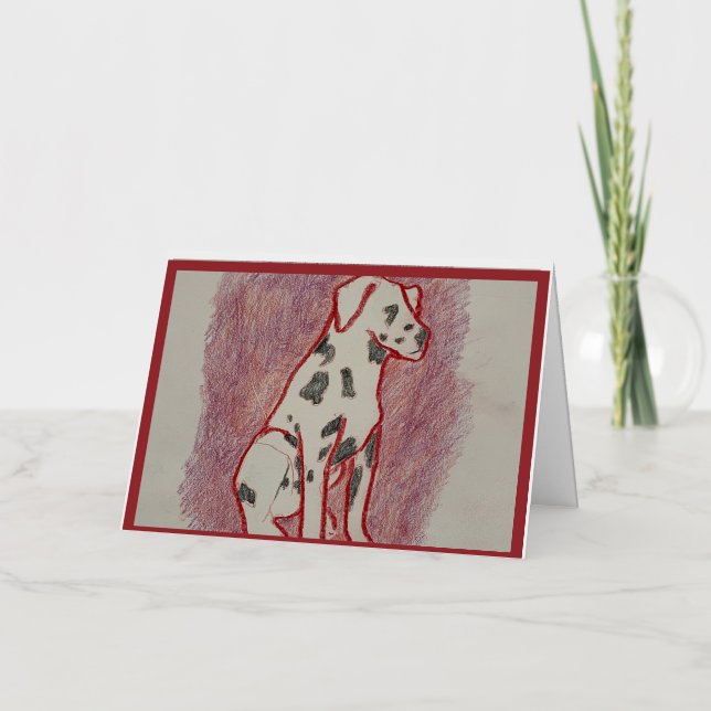 Carte d'anniversaire dalmate (Recto)