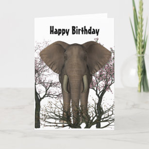 Carte d'anniversaire d'amant d'éléphant