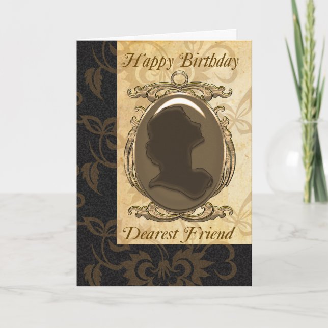 Carte d'anniversaire d'ami avec la camée (Devant)
