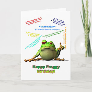 Cartes Drole Grenouille D Anniversaire Zazzle Fr