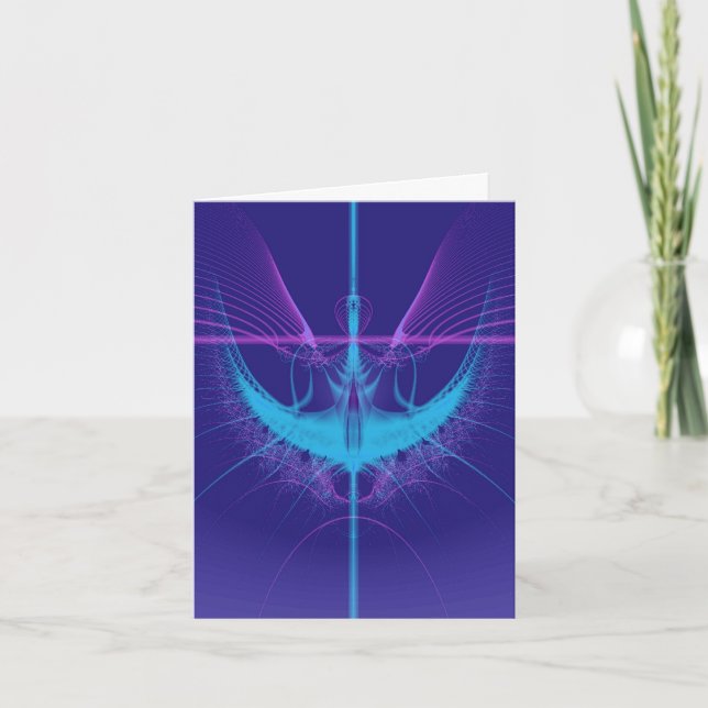 Carte d'anniversaire d'ange bleu (Devant)