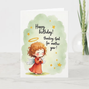 Carte d'anniversaire d'ange reconnaissant