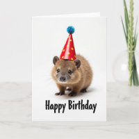 Carte d'anniversaire d'animal de Red Hat