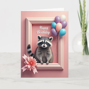 Carte d'anniversaire d'animal encadré