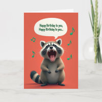 Carte d'anniversaire d'animal qui chante