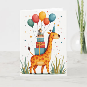 Carte d'anniversaire d'animal tacheté