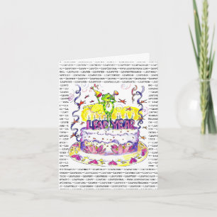 Carte d'anniversaire d'année bissextile