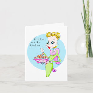 Carte d'anniversaire d'anniversaire/chocolat et