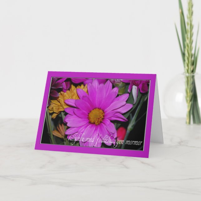 Carte d'anniversaire danoise pour la grand-mère (Devant)