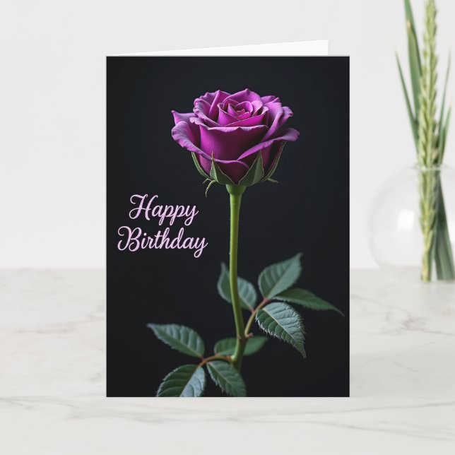 Carte d'anniversaire Dark Bloom (Devant)