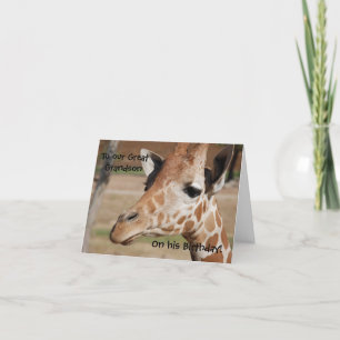 Carte d'anniversaire d'arrière-petit-fils avec la