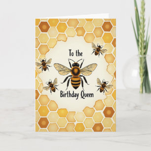 Carte d'anniversaire d'art de bug de Queens