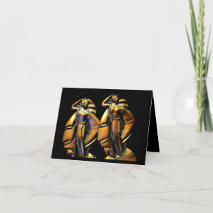 Carte d'anniversaire d'art déco par le studio