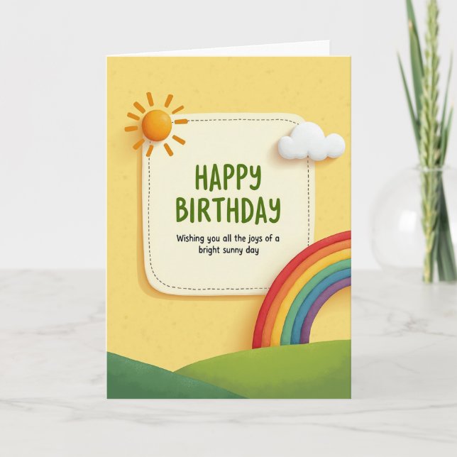 Carte d'anniversaire d'art joyeux (Devant)