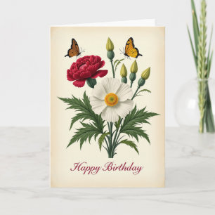 Carte d'anniversaire d'art vintage