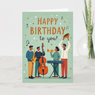 Carte d'anniversaire d'artistes musiciens