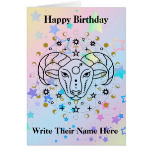 Carte d'anniversaire d'Astrologie de Aries 21 mars