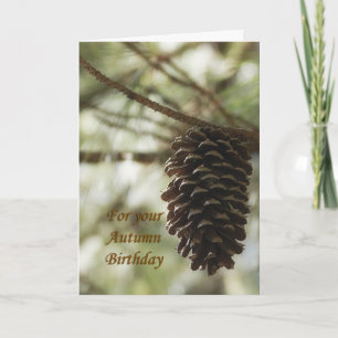 Carte d'anniversaire d'automne