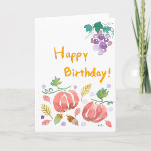 Carte d'anniversaire d'automne