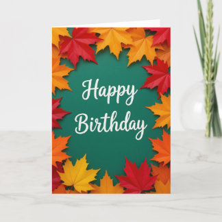 Carte d'anniversaire d'automne, Anniversaire d'aut