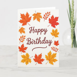 Carte d'anniversaire d'automne, Anniversaire d'aut