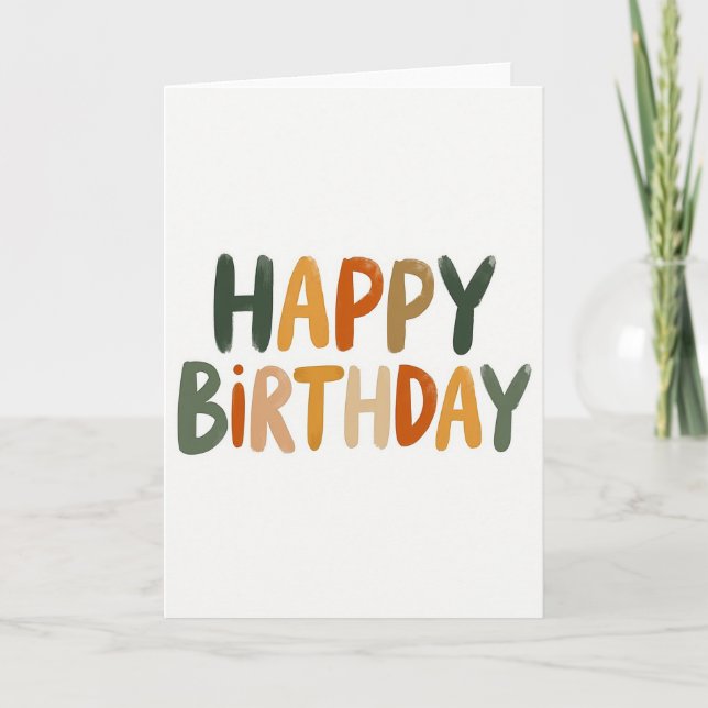 Carte d'anniversaire d'automne artistique (Devant)