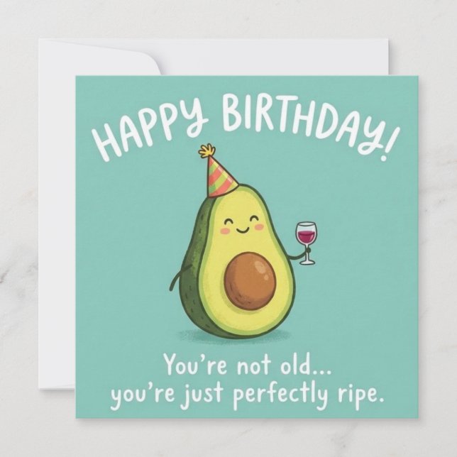 Carte d'anniversaire d'avocat parfaitement mûr (Devant)