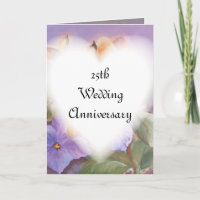 carte d'anniversaire de 25 ans de mariage