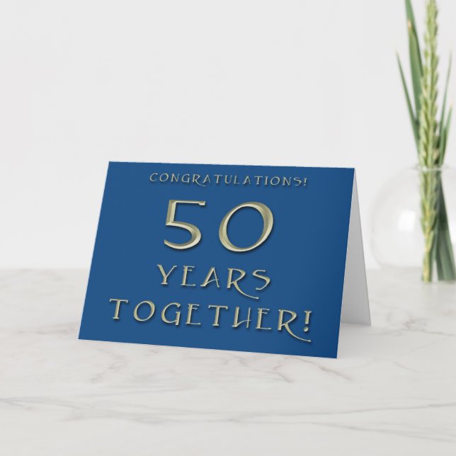 Carte d'anniversaire de 50 ans de mariage (Devant)