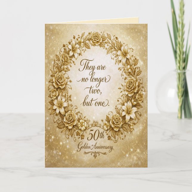 Carte d'anniversaire de 50 ans d'or (Devant)