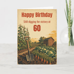 Carte d'anniversaire de 60 ans pour jardinier amat