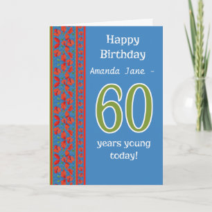 Carte d'anniversaire de 60e carte d'anniversaire
