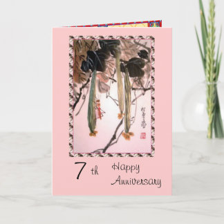Carte d'anniversaire de 7 ans
