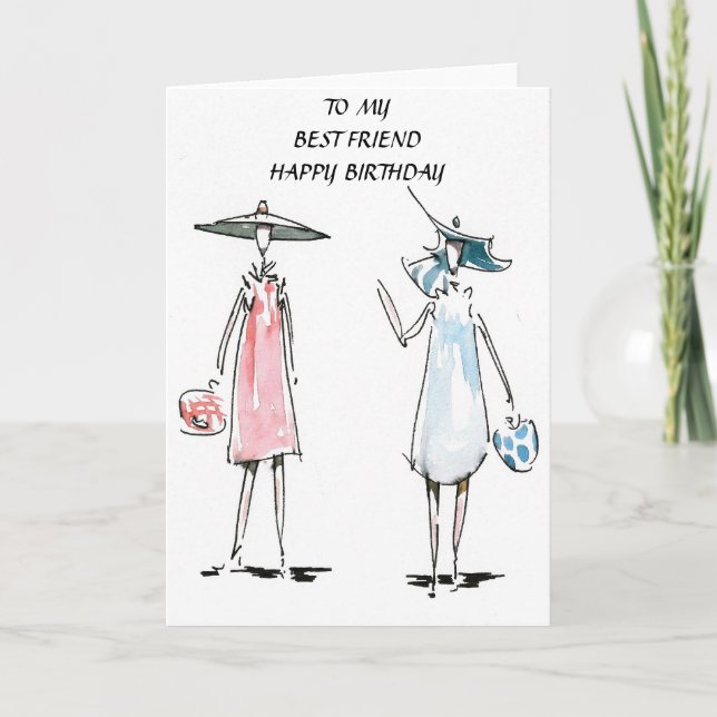 Carte d'anniversaire de achat de dames (Devant)