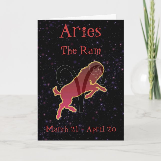 Carte d'anniversaire de Aries (Devant)