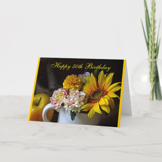 Carte d'anniversaire de baby boomer cinquantième (Devant)