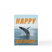 Carte d'anniversaire de baleines - Plongez dans le