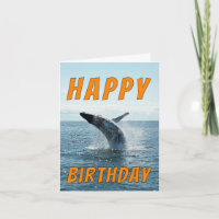 Carte d'anniversaire de baleines - Plongez dans le