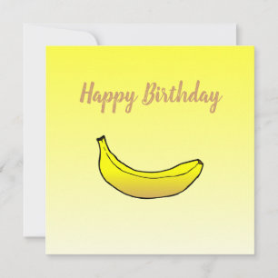 Carte d'anniversaire de banane