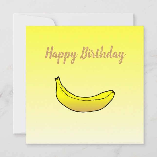 Carte d'anniversaire de banane (Devant)