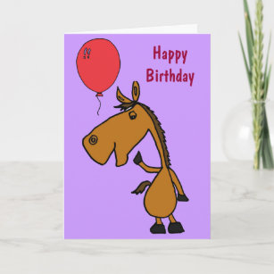 Cartes Dessin De Cheval D Anniversaire Zazzle Fr