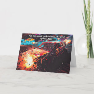 Carte d'anniversaire de Banger Racing