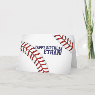 Carte d'anniversaire de baseball