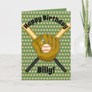 Carte d'anniversaire de baseball