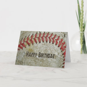 Carte d'anniversaire de baseball vintage