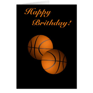 Carte d'anniversaire de basket-ball