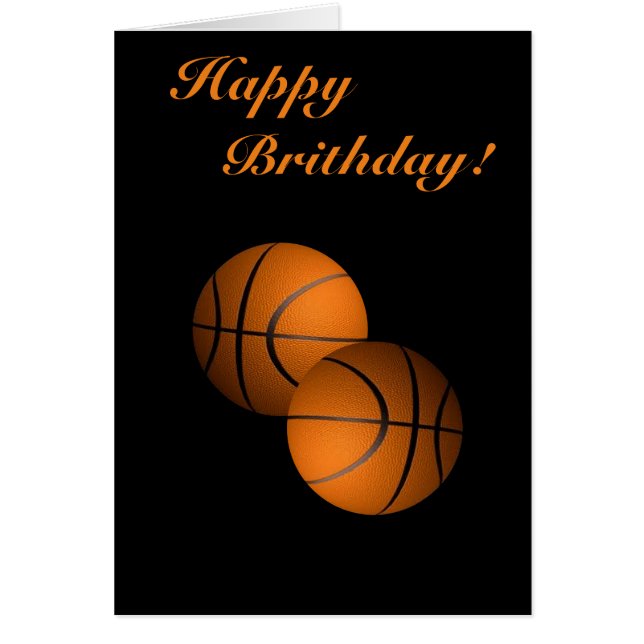 Carte d'anniversaire de basket-ball (Devant)