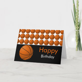 Carte d'anniversaire de basket-ball