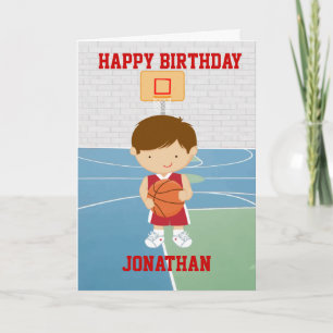 Carte d'anniversaire de basket-ball Cute personnal